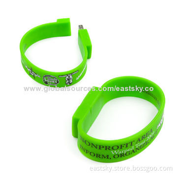 Wristband Promotional Pen Drive, Data Retention over 10 Years, More than 1,000,000 Times Data